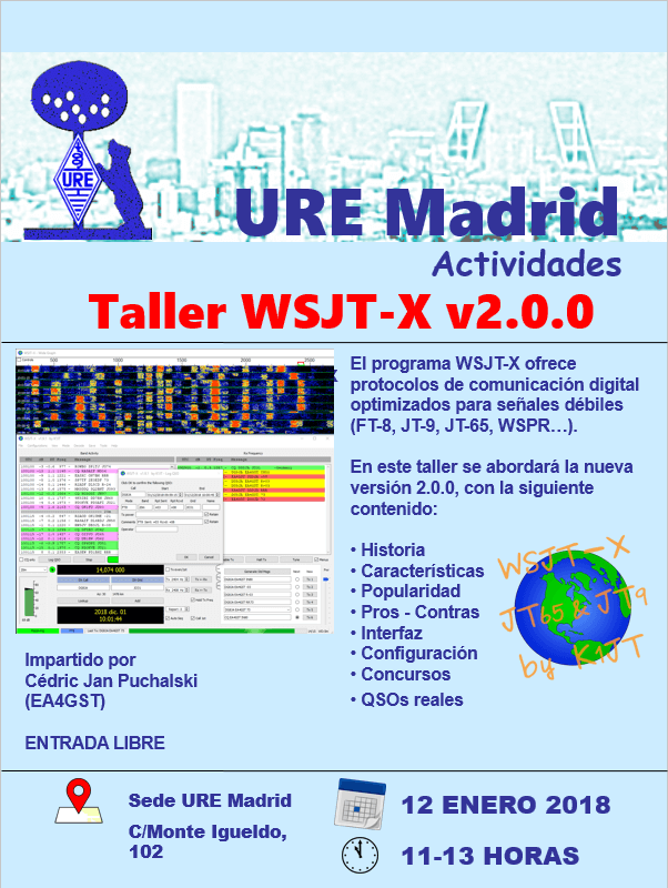 Imagen destacada: Invitación a charla sobre WSJT-X por Cedric Puchalski – EA4GST