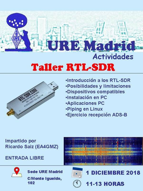 Imagen destacada: Invitación a charla sobre RTL-SDR por Ricardo Saiz – EA4GMZ