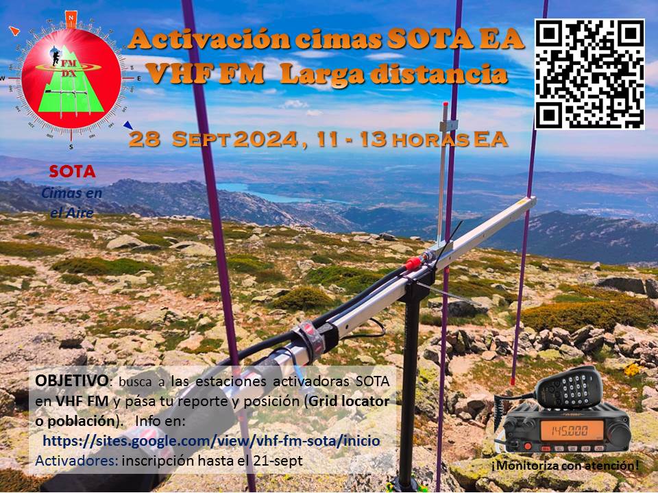 Imagen destacada: Nueva activación SOTA VHF FM